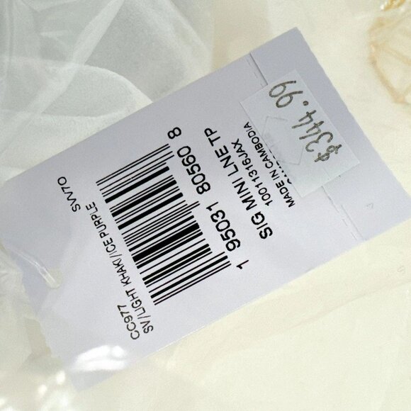 coach  CC977 Mini Lane Top Handle In Signature Canvas IN Light Khaki Ice Purple - Picture 8 of 8